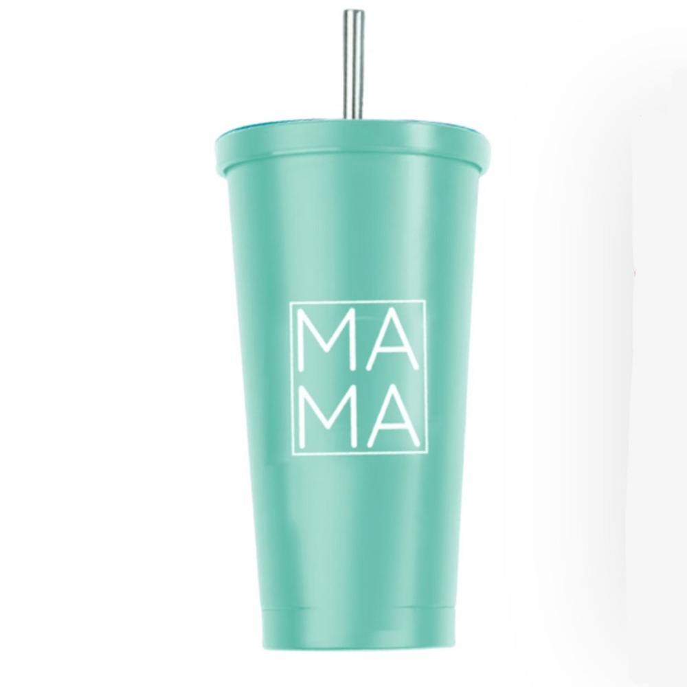 MAMA Mint Tumbler with straw!